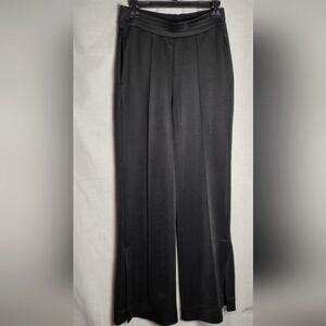 Zara Black Knit High Waisted Wide Leg Pants